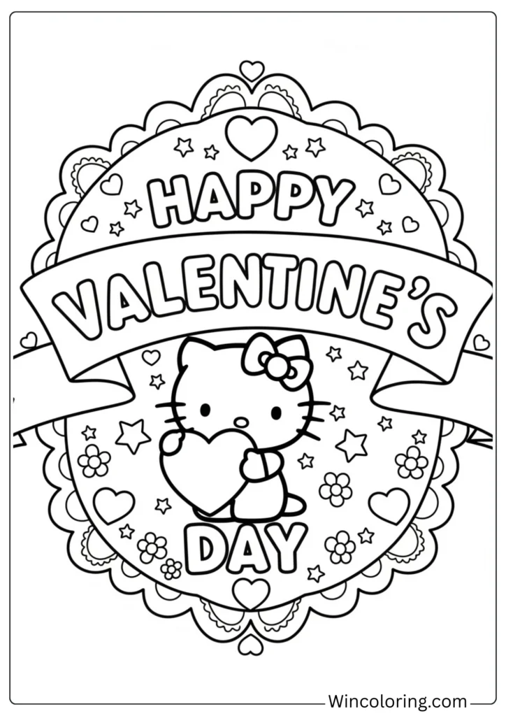 Hello Kitty Valentine's Day Banner