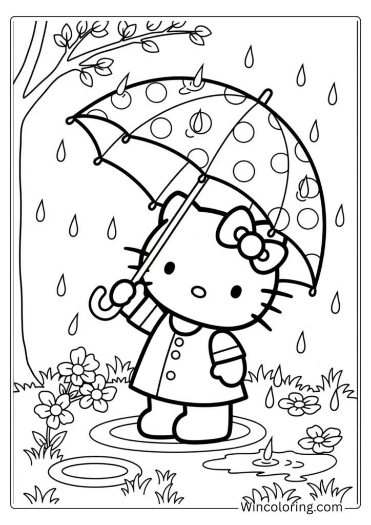 Hello Kitty with Umbrella