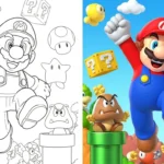 Super Mario Coloring Page