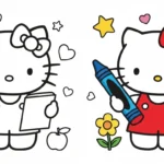 Hello kitty coloring pages