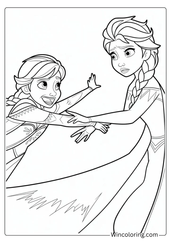 Anna hugging Elsa — act of true love