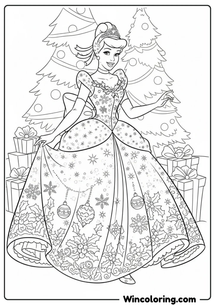 Cinderella in Christmas Ball Gown