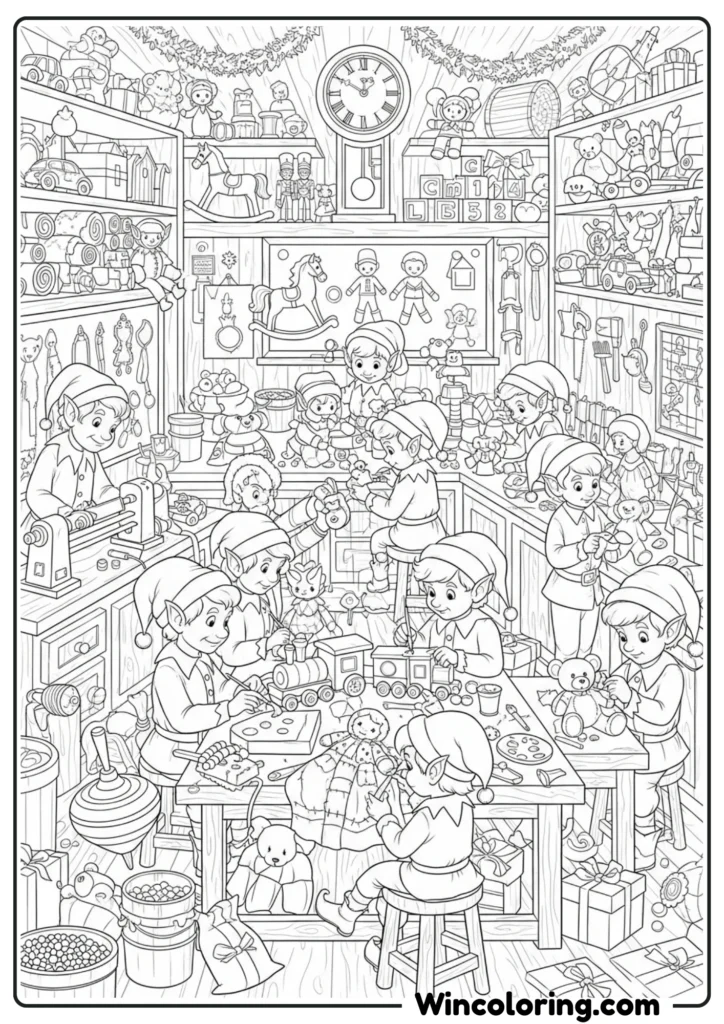 Complete Elf Workshop Scene