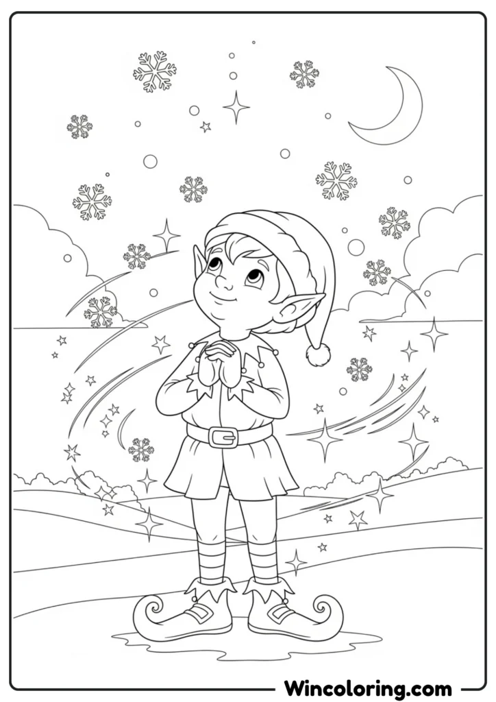 Elf Making Christmas Wishes