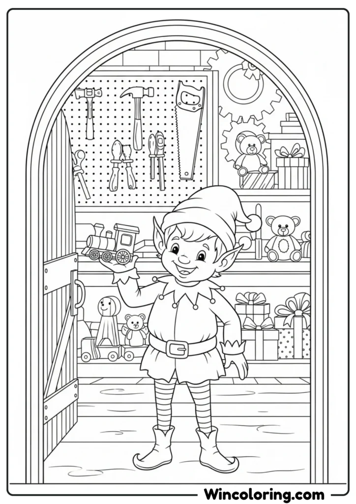 Elf in Workshop Doorway