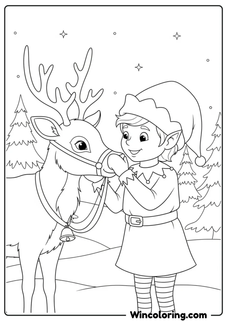 Elf with Reindeer
