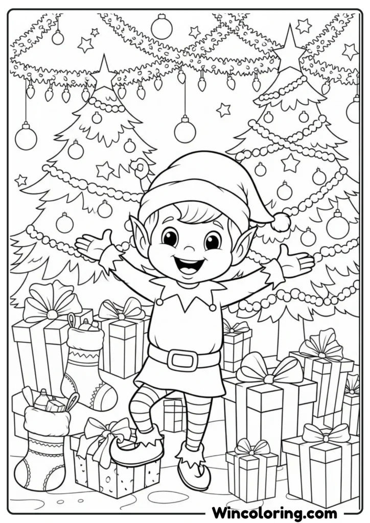 Elf's Christmas Morning Joy