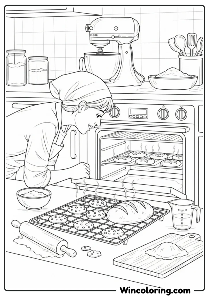 Kitchen Baking Scene