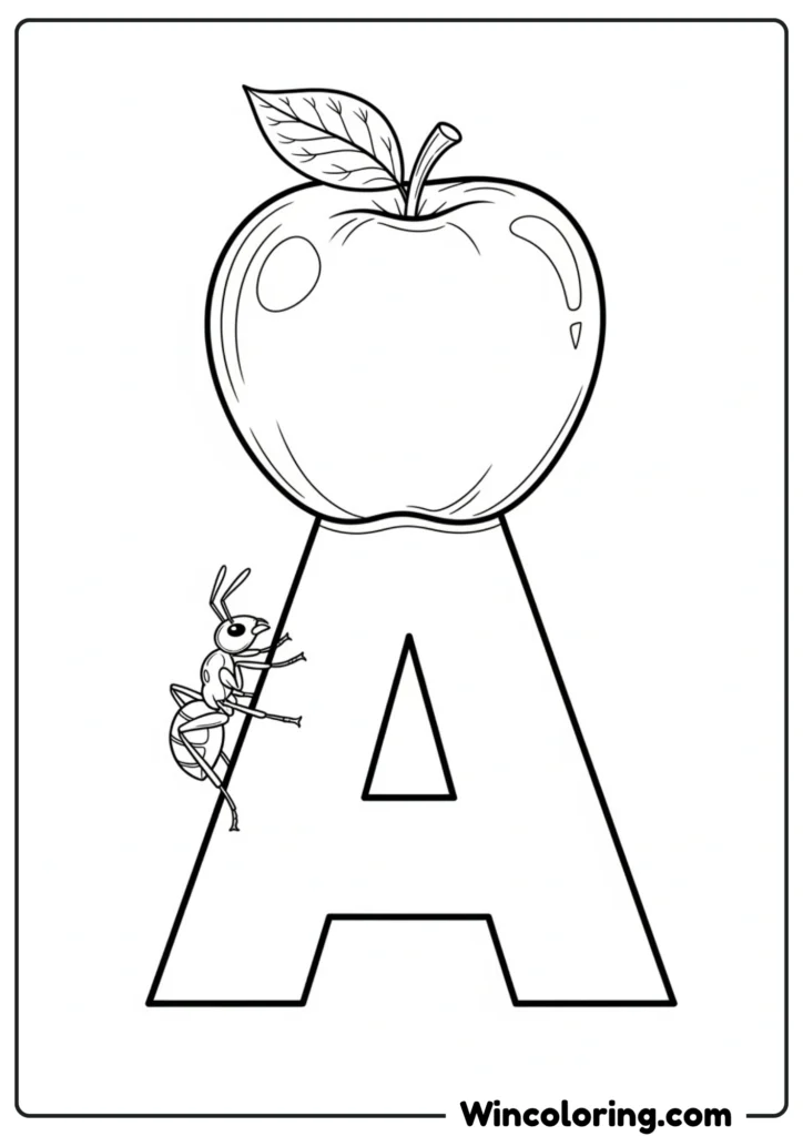 Letter A - Apple and Ant