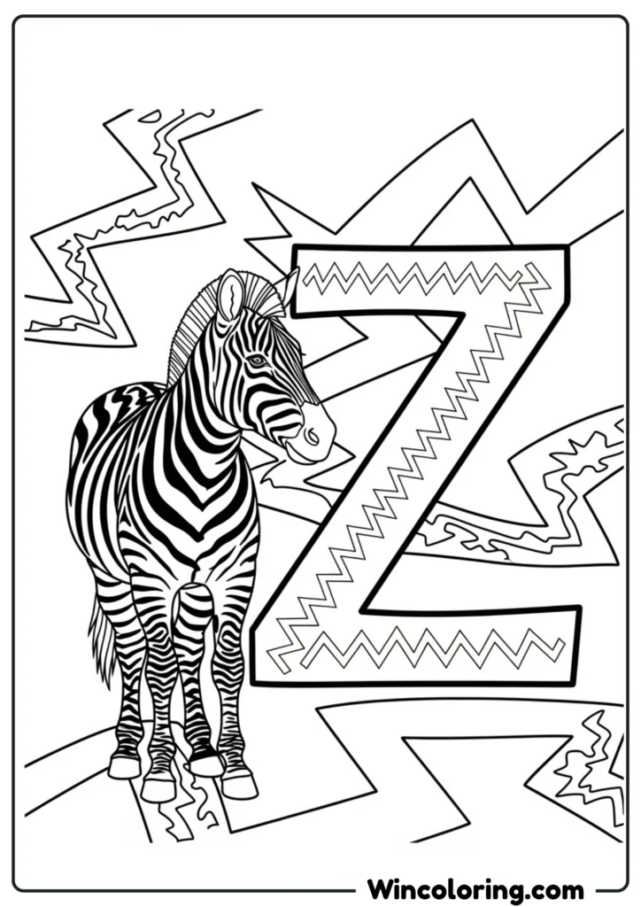 Letter Z - Zebra and Zigzag