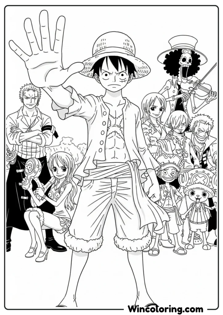 Luffy Protecting His Crew