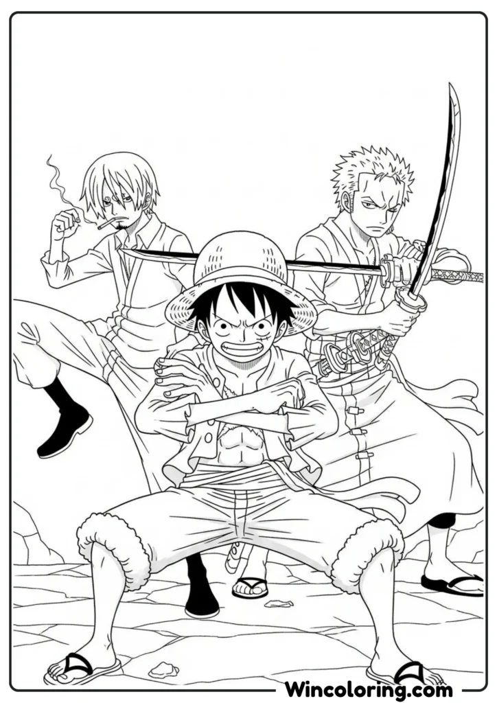 Luffy, Zoro, and Sanji