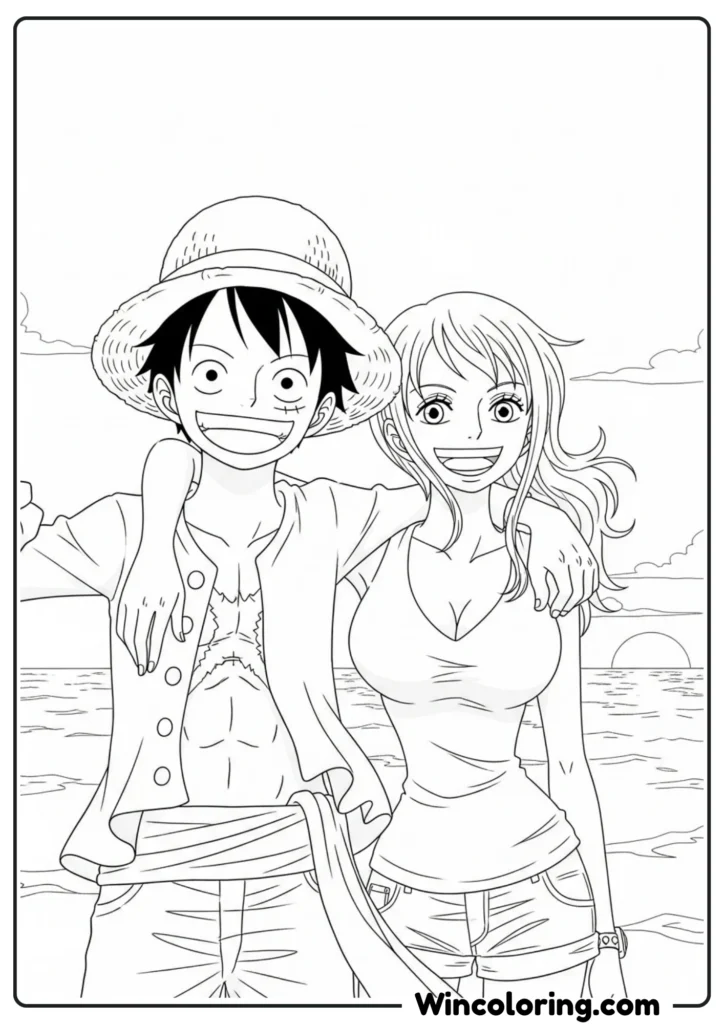Luffy and Nami Adventure Moment