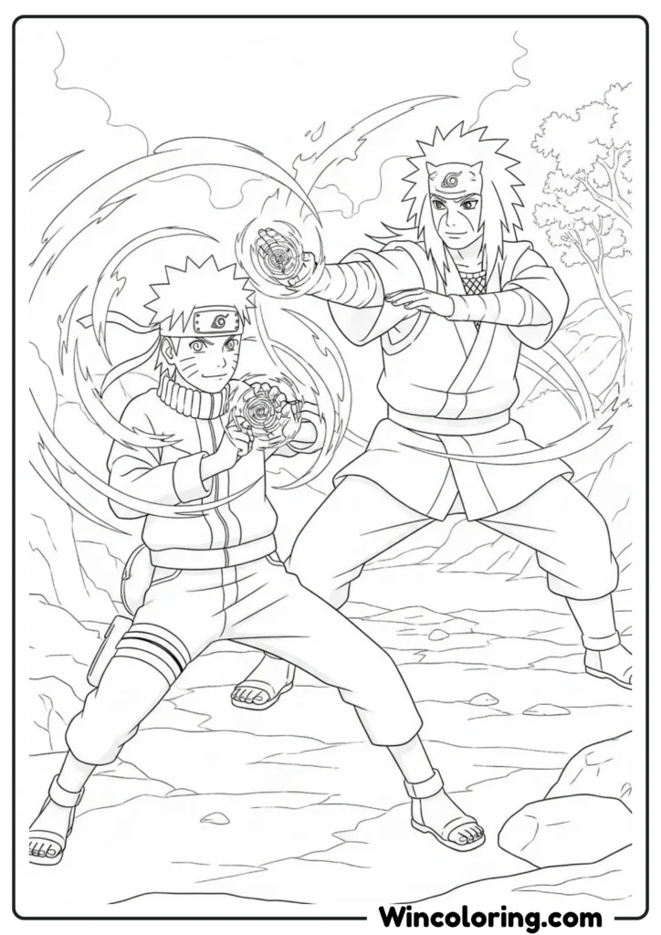 Naruto and Jiraiya Training