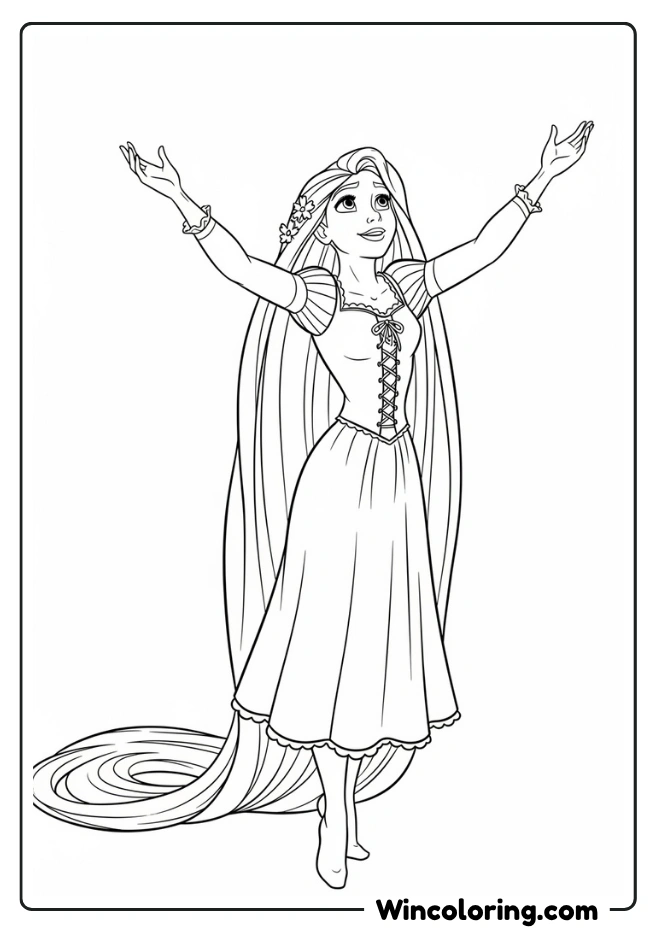 Rapunzel Reaching Upward