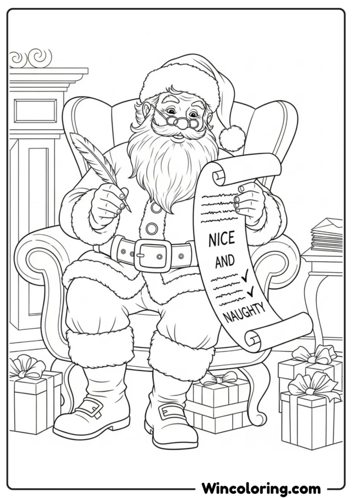 Santa Checking His List
