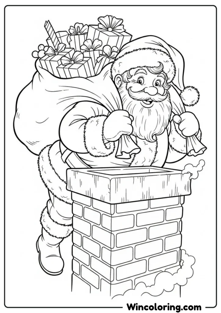 Santa Down the Chimney