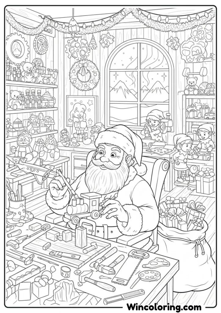 Santa in His Workshop