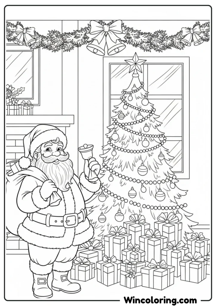 Santa with Christmas Tree