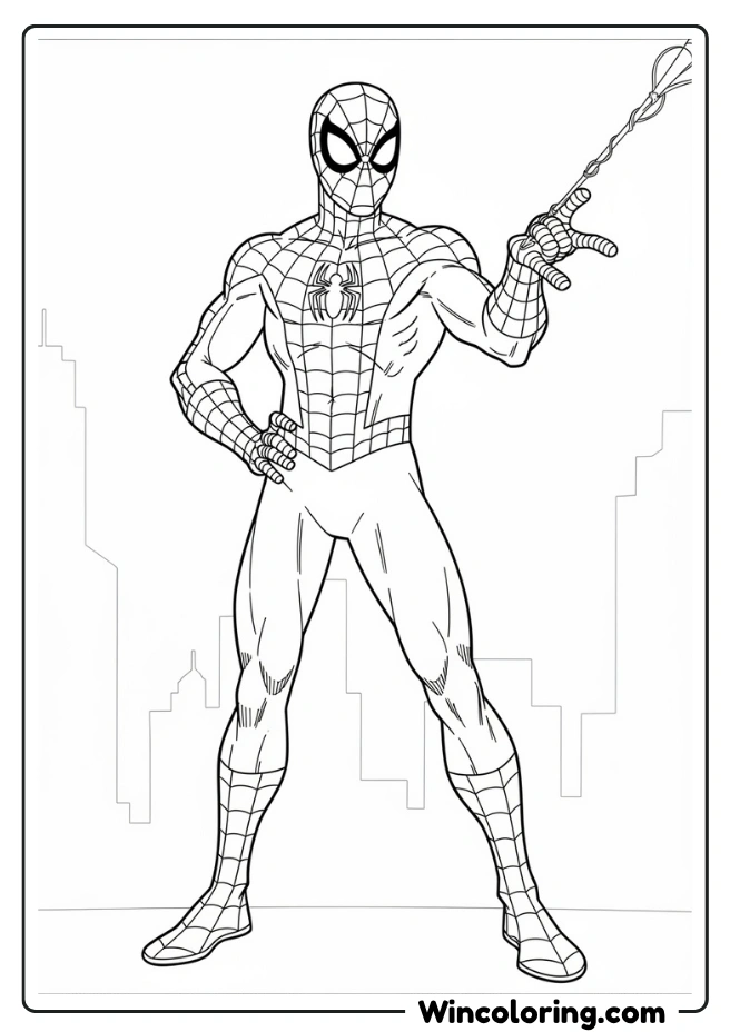 Spider-Man in his iconic standing pose