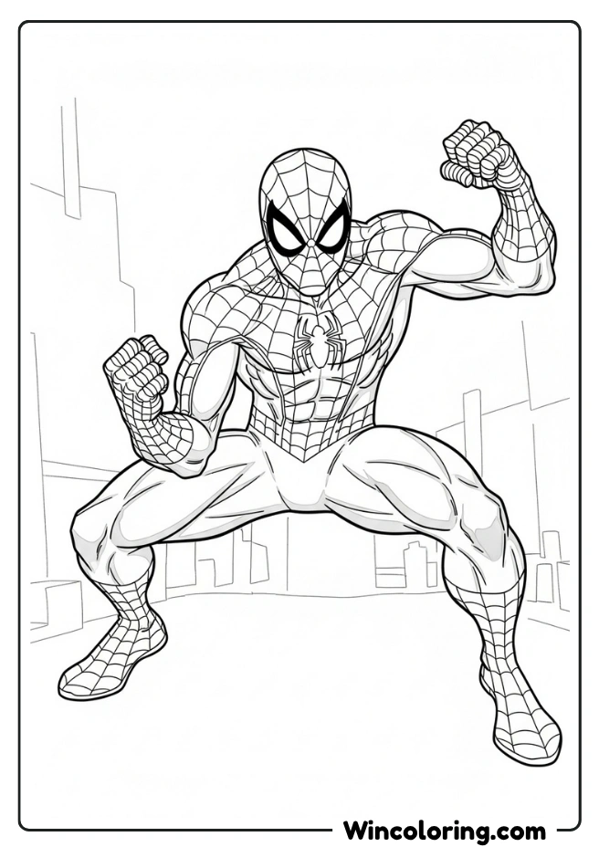 Spiderman Fighting Pose