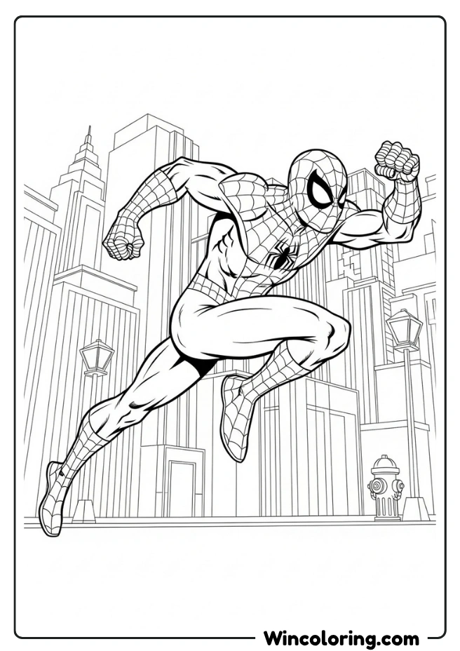 Spiderman Running Full Speed