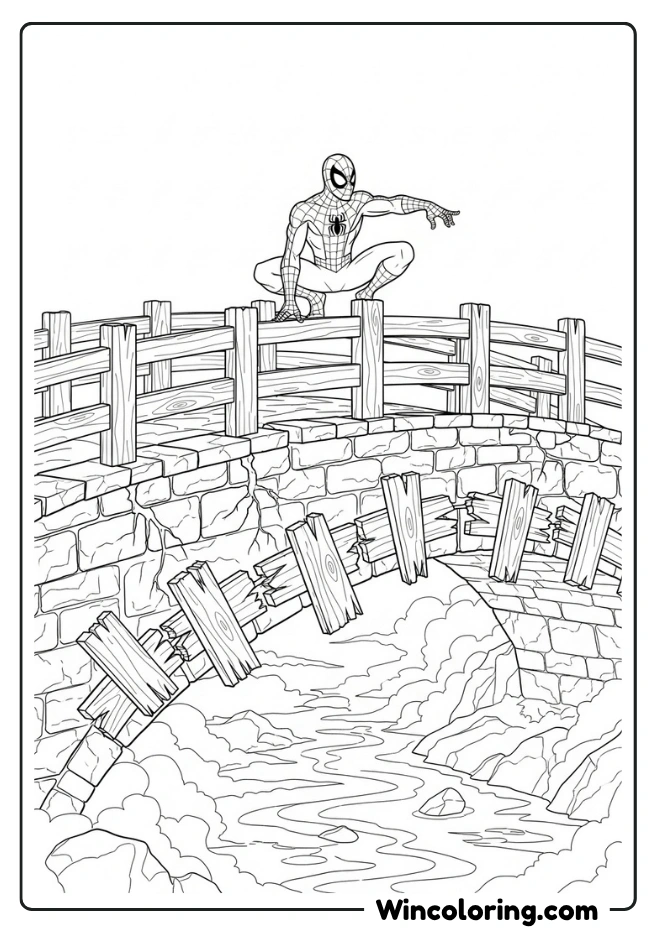 Spiderman on Haunted Bridge