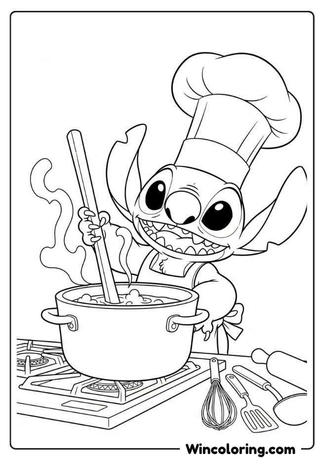 Stitch in a Chef's Hat Cooking