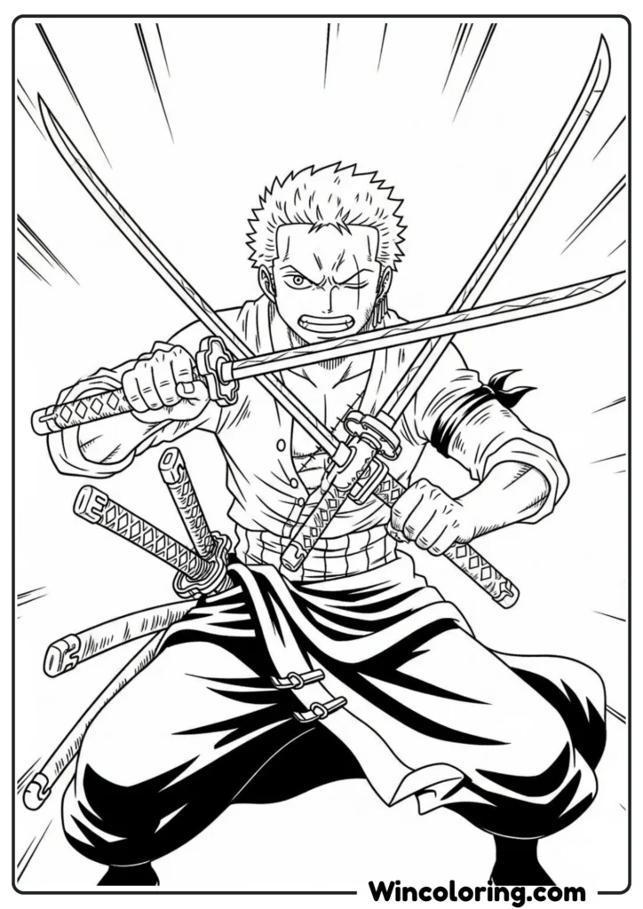 Zoro Three Swords Stance