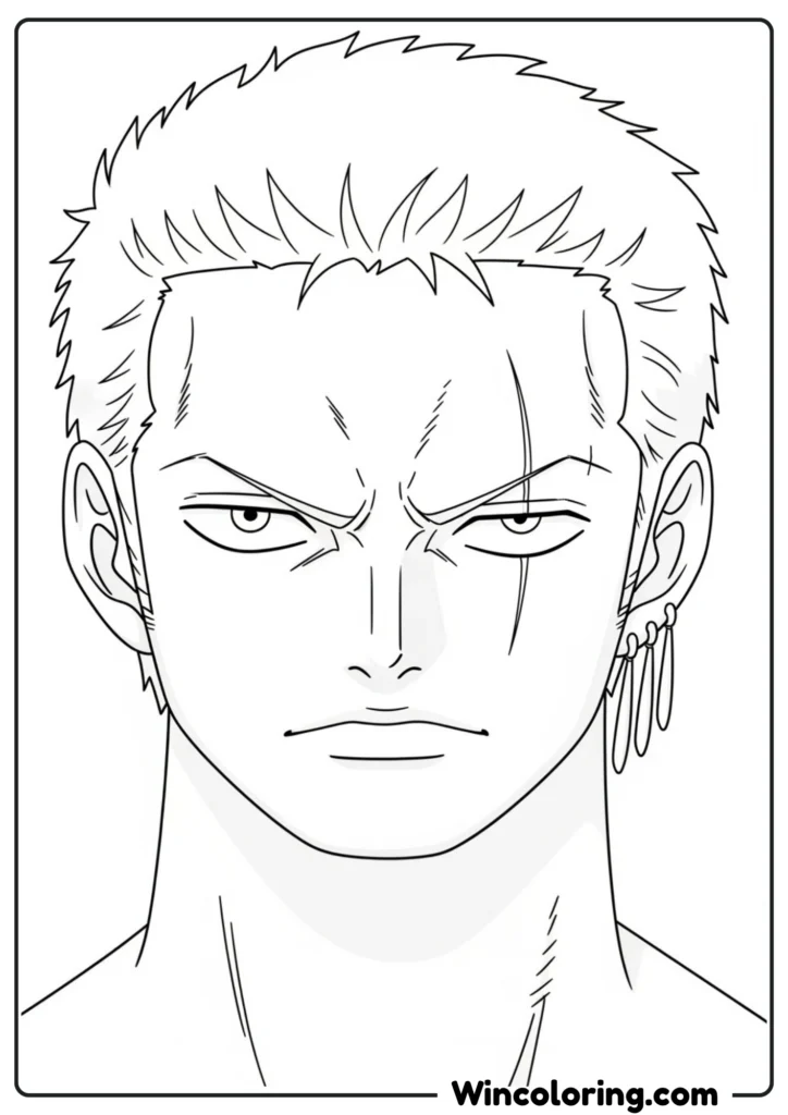 Zoro's Intimidating Face