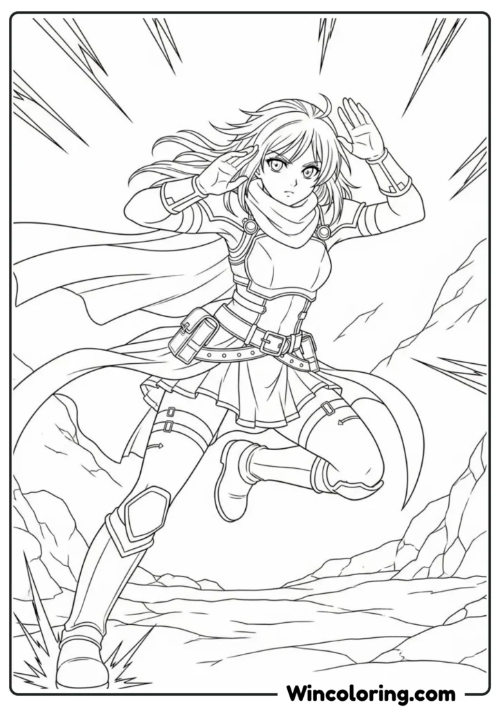 Anime Girl Battle Stance