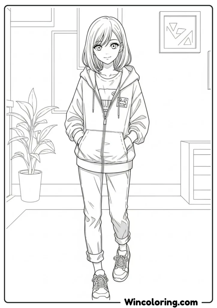 Anime Girl Casual Clothes