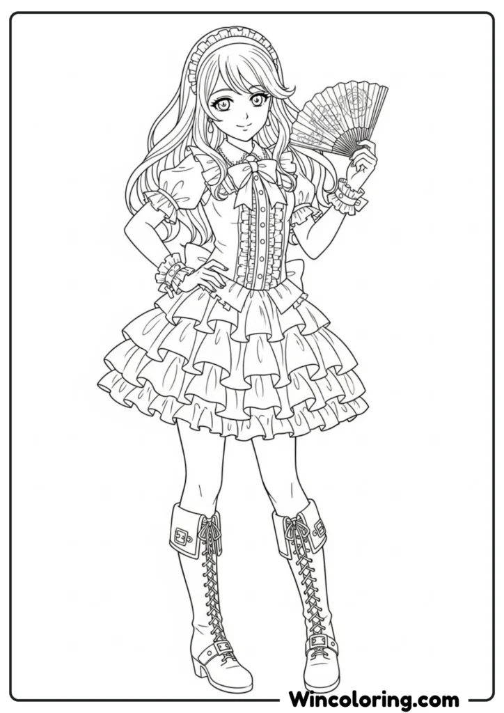 Anime Girl Full Body Standing