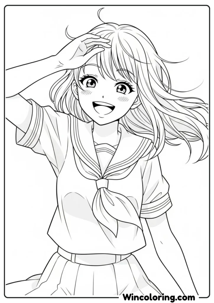 Anime Girl Happy Smile