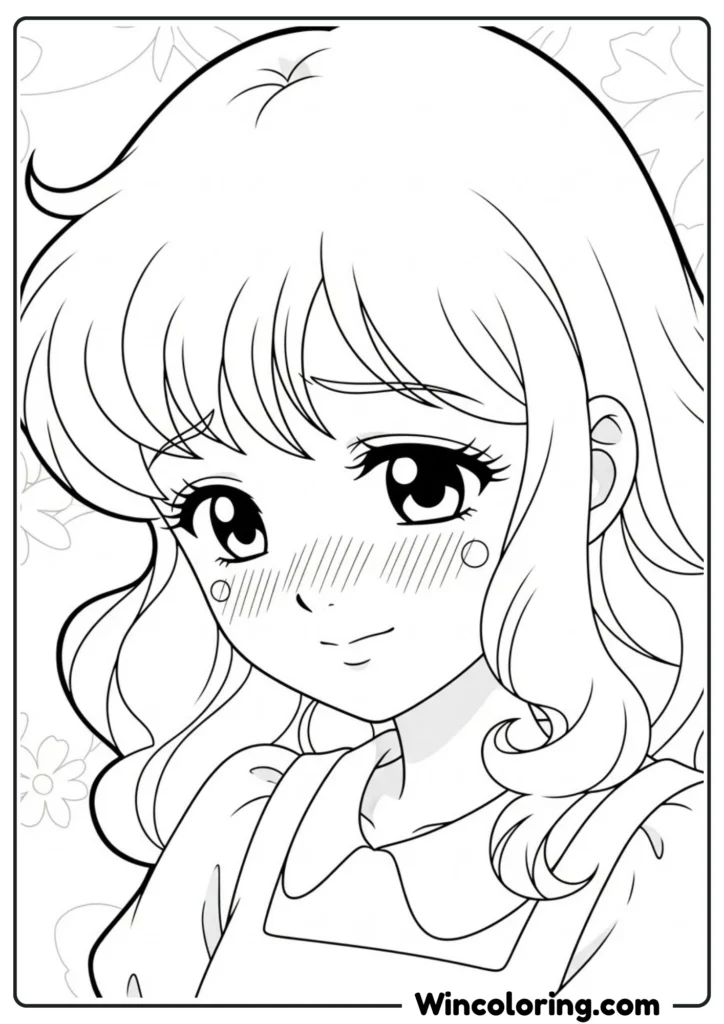 Anime Girl Shy Expression