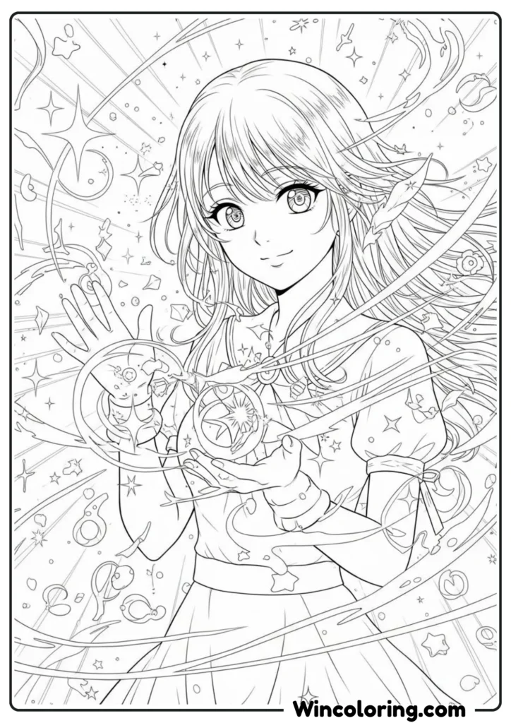 Anime Girl with Magic