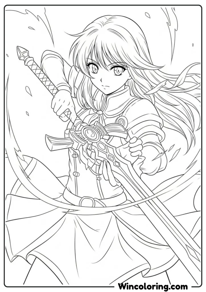 Anime Girl with Weapon