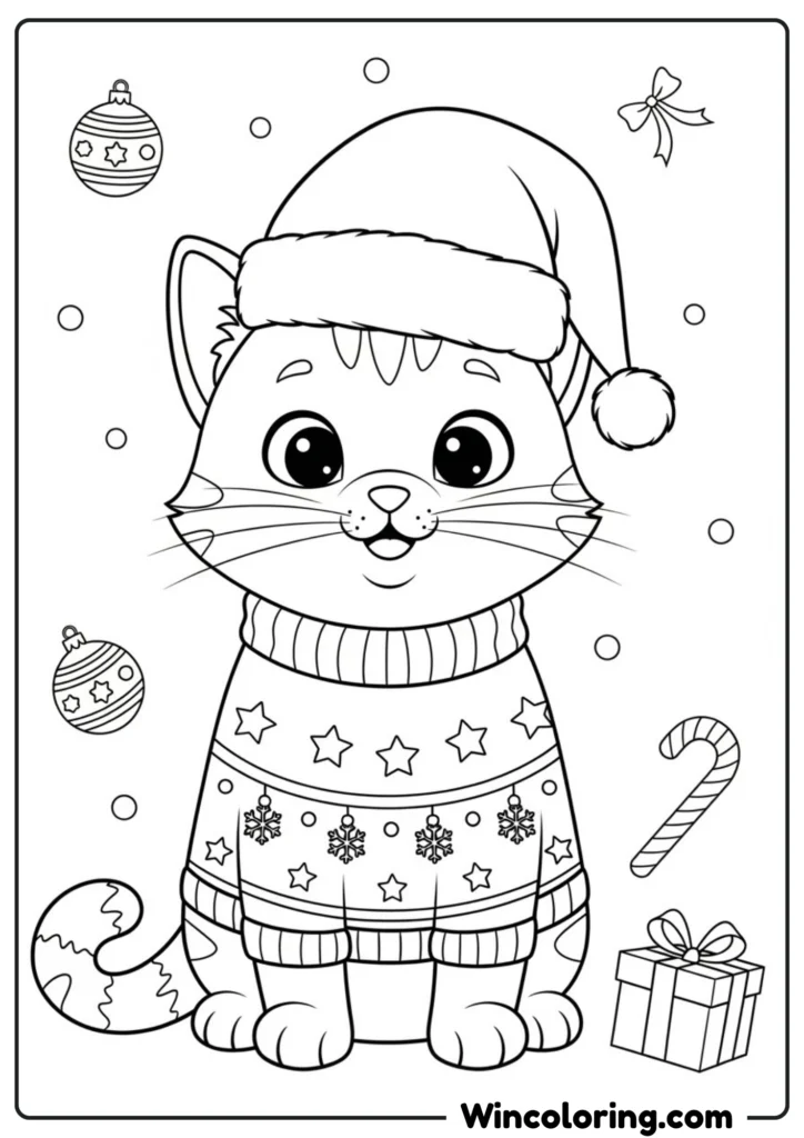 Cartoon Cat Christmas