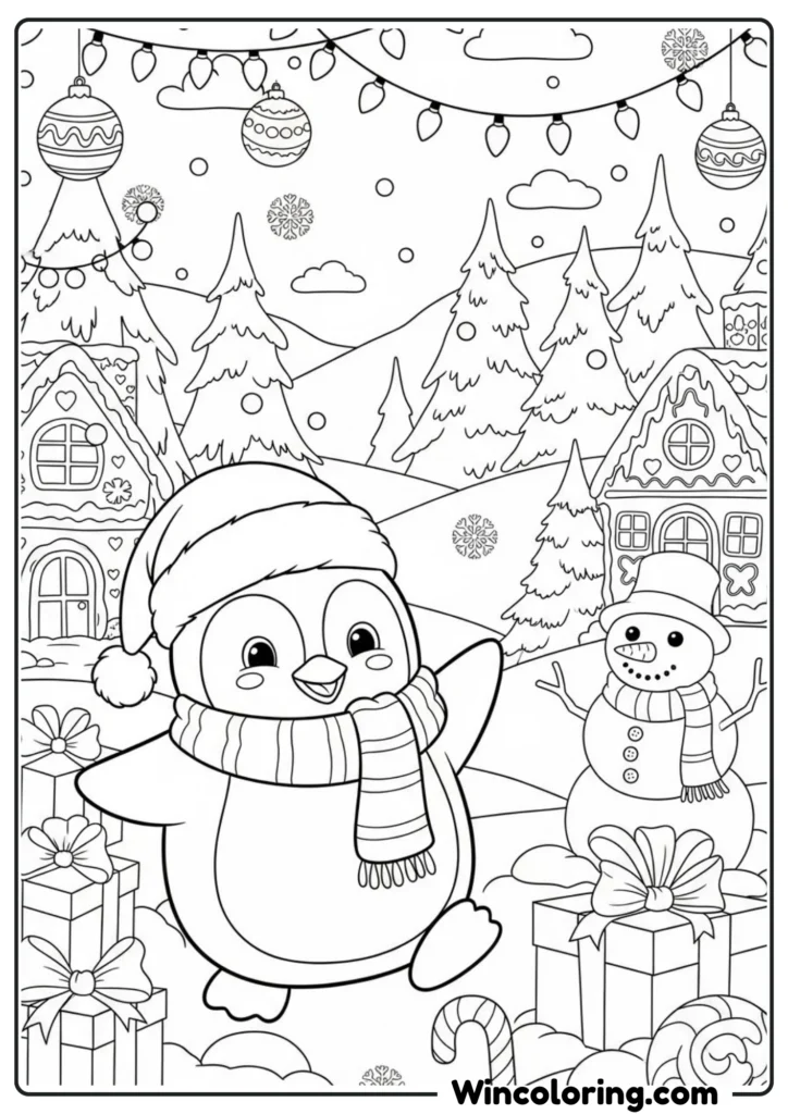 Cartoon Penguin Winter