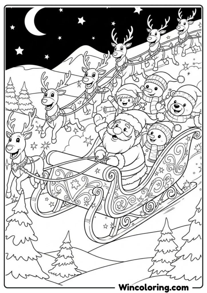 Cartoon Sleigh Ride