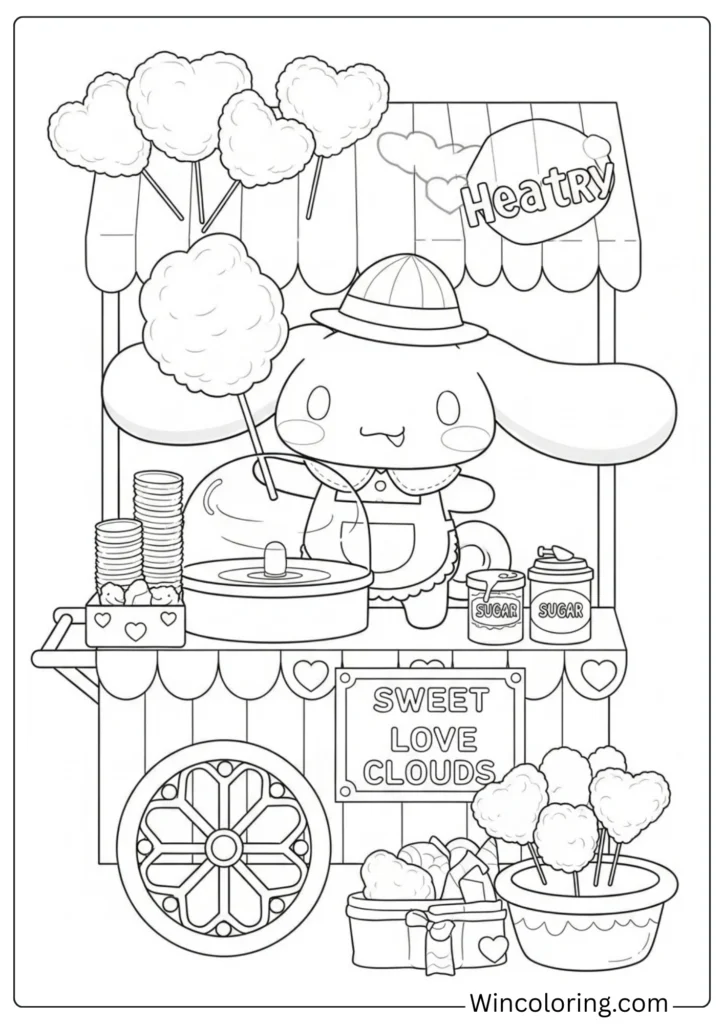 Cinnamoroll Cotton Candy Heart Stand