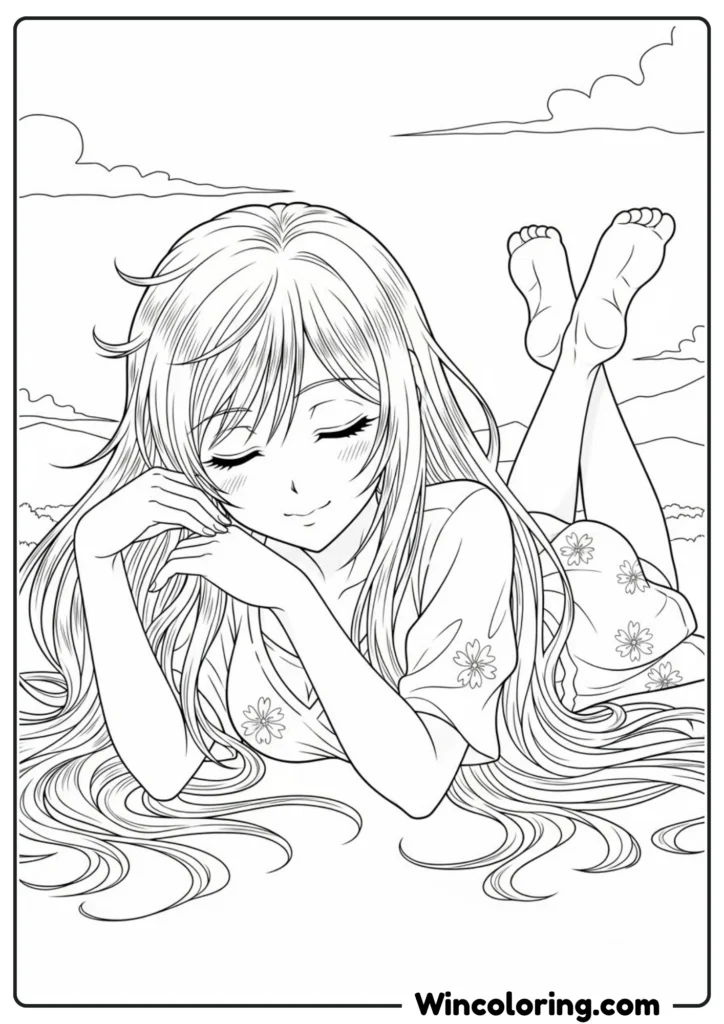 Cute Girl Laying Down