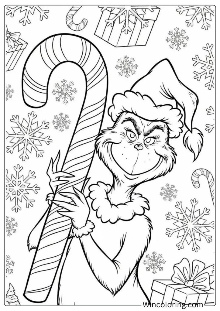 Grinch with Candy Cane
