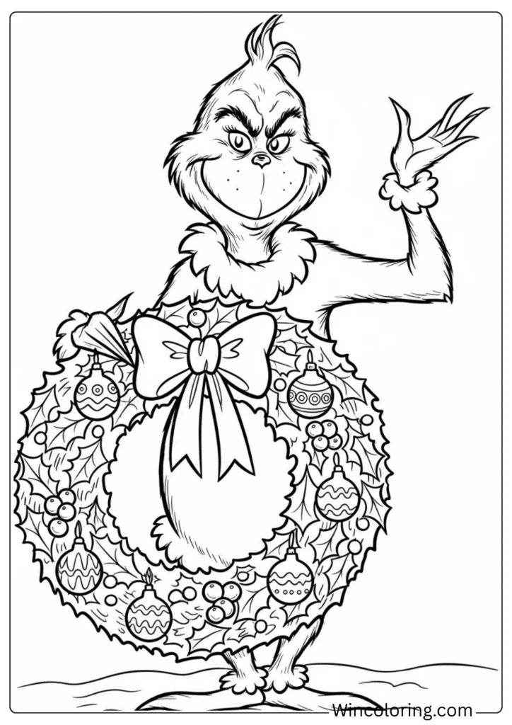 Grinch with Wreath
