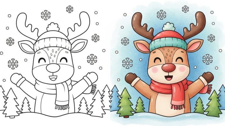 Reindeer Coloring Pages