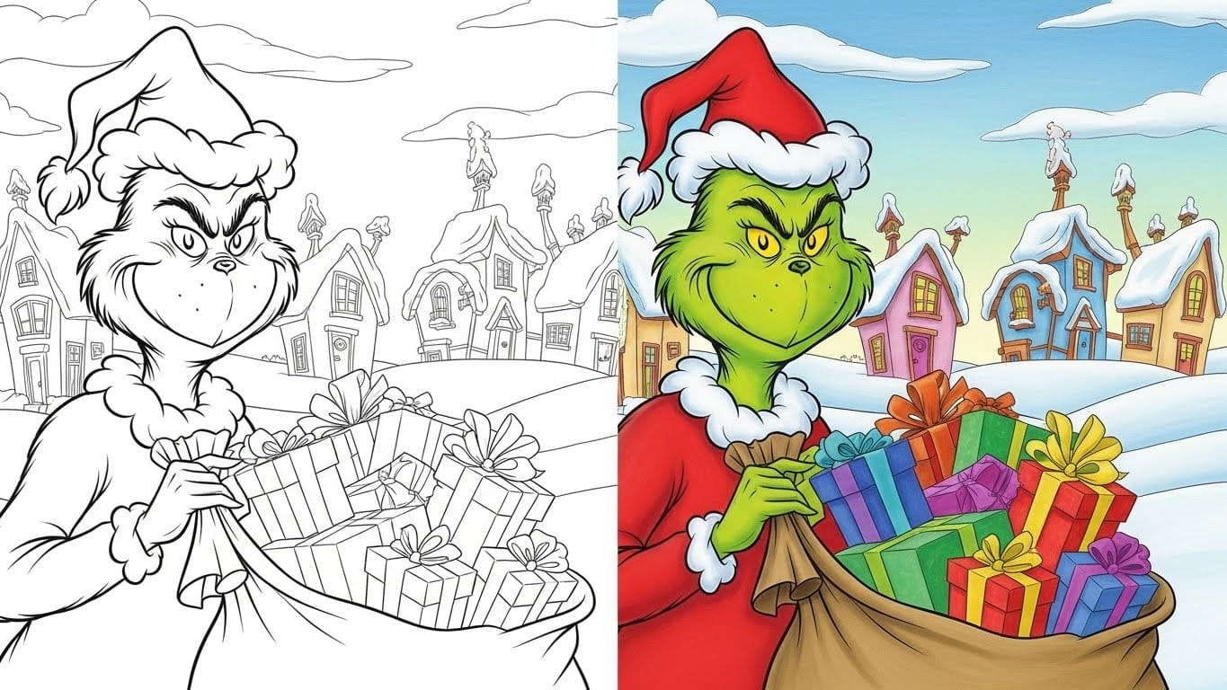 Grinch Coloring Pages