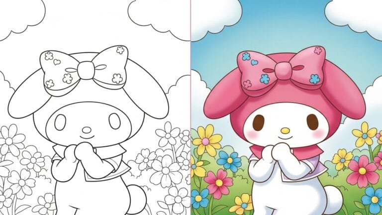 My Melody coloring pages
