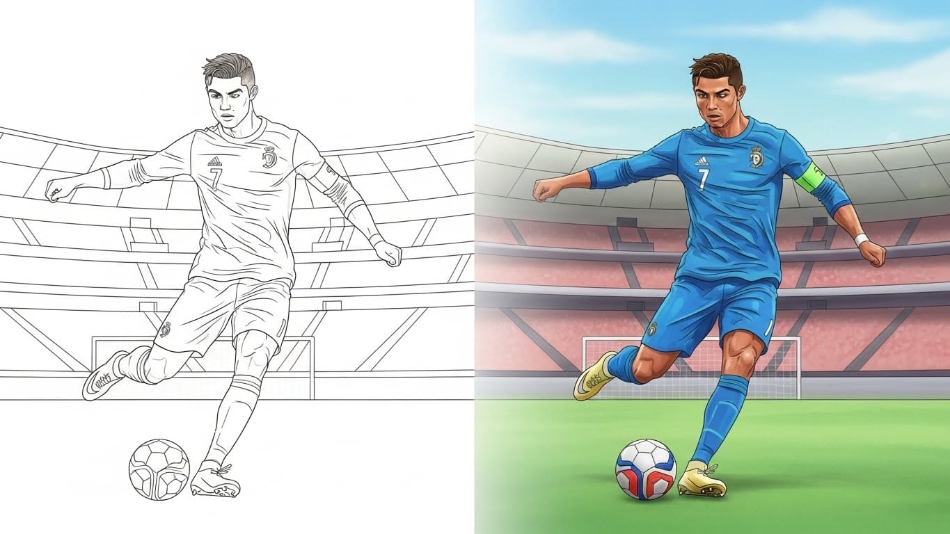 Cristiano Ronaldo Coloring Pages