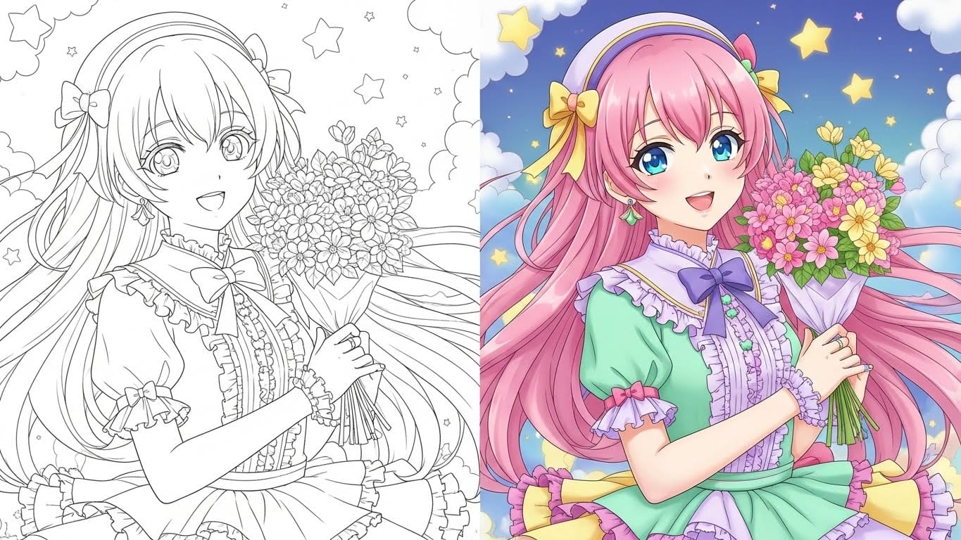 Anime Girl Coloring Pages