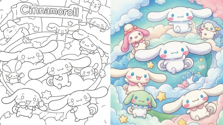 Cinnamoroll Coloring Pages
